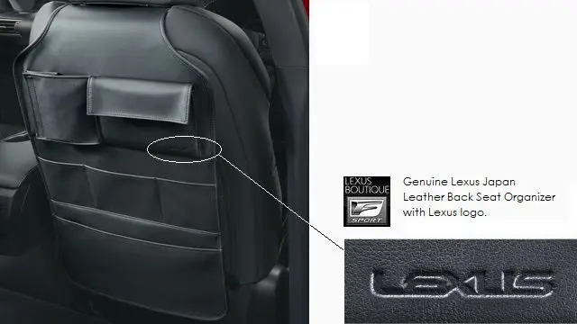Genuine Lexus Japan 2017-2020 Is Leather Back Seat Organizer 3