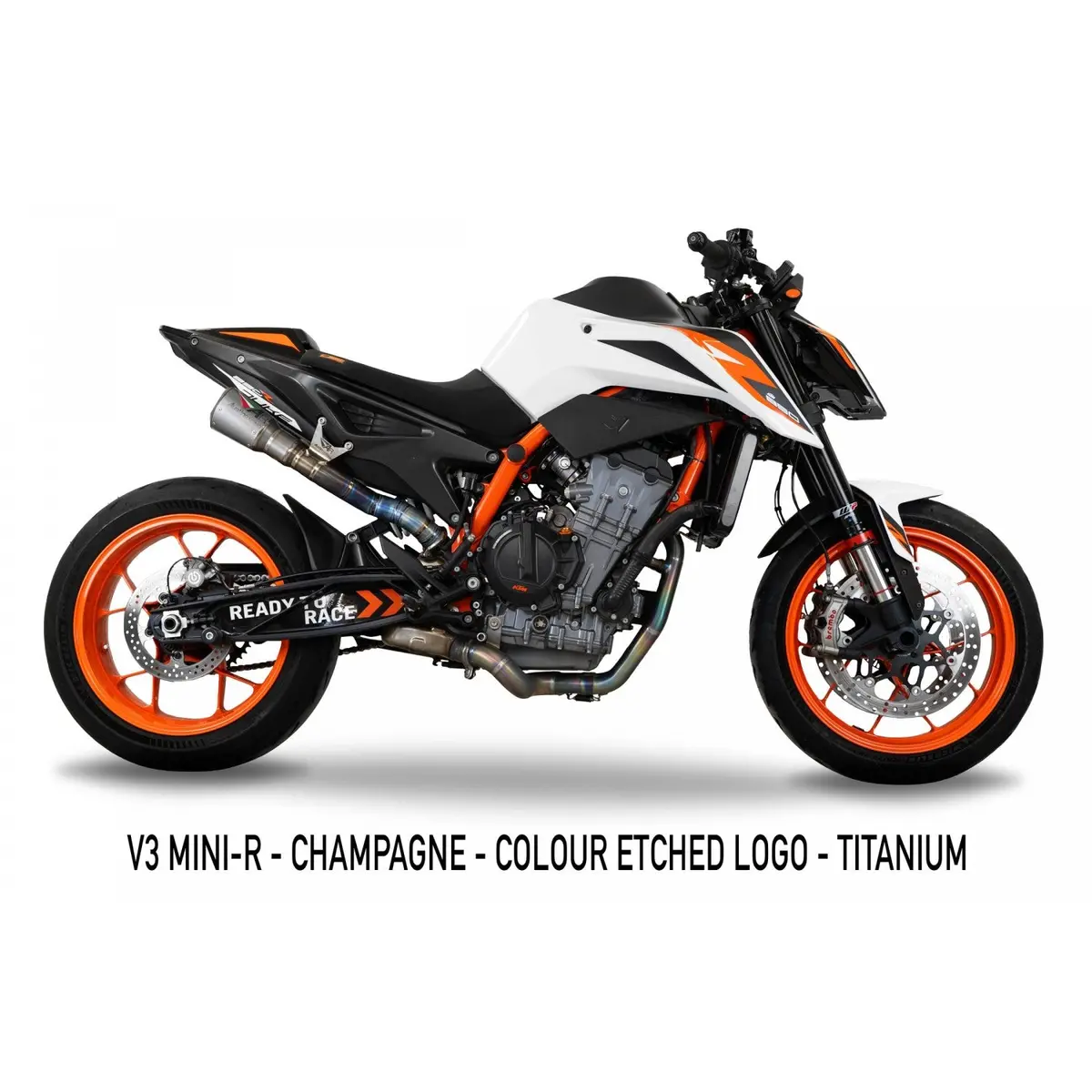 Austin Racing Rs22 Underseat Race Exhaust System With V3 Mini-R Slip-On — Designed For 2020+ Ktm 790 & 890 Duke 1