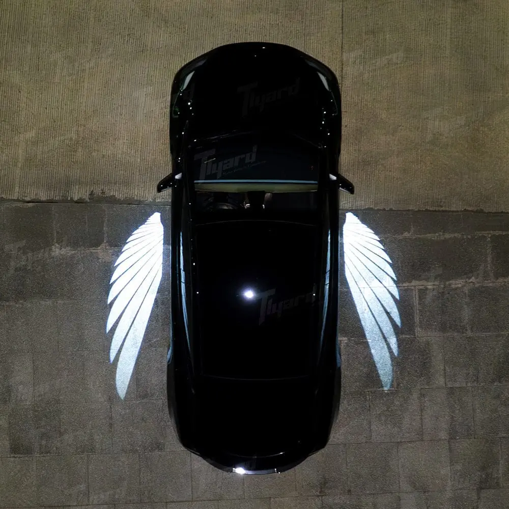 Angel Wing Welcome Light For Model 3/3 Highland & Model Y/Y Juniper Side Rearview Mirror Welcome Lights 1