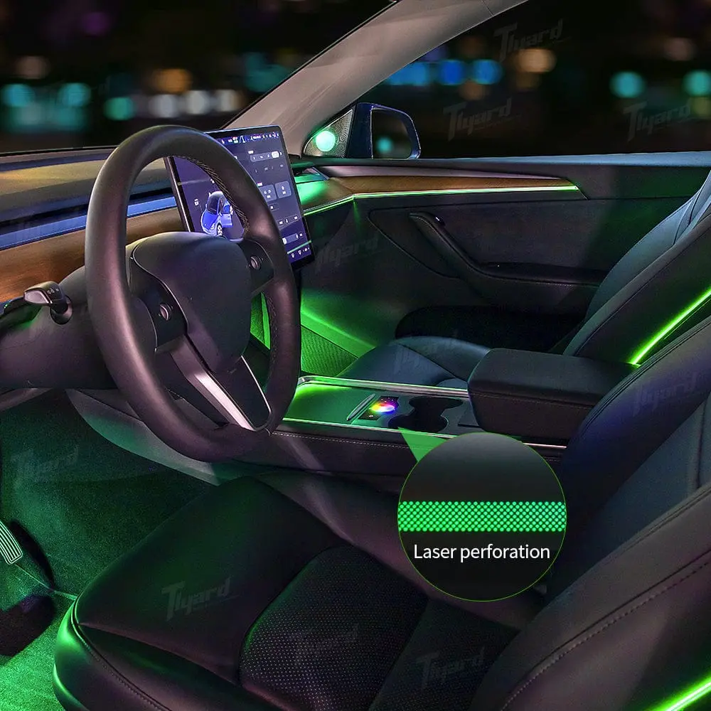Model 3 & Y Interior Laser Ambient Lights 128 Rgb Colors Tesla Atmosphere Led 1