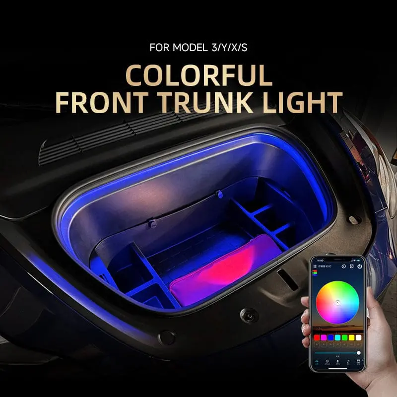 Rgb 7-Color Ambient Light For Tesla Model 3/Y/X/S/3 Highland/Y Juniper Frunk 1