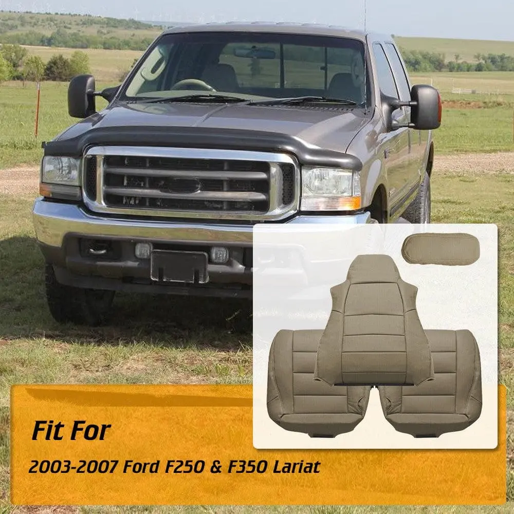 Left Driver Top Seat Cover Synthetic Leather Fit For Ford F250 F350 2003-2007 1