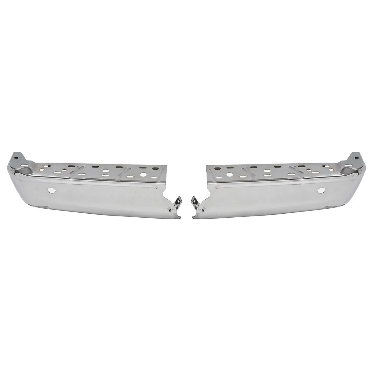 Left Right Set Chrome Rear Bumper End Cap Fit For Ford F150 2021-24 W/ Park Hole 1