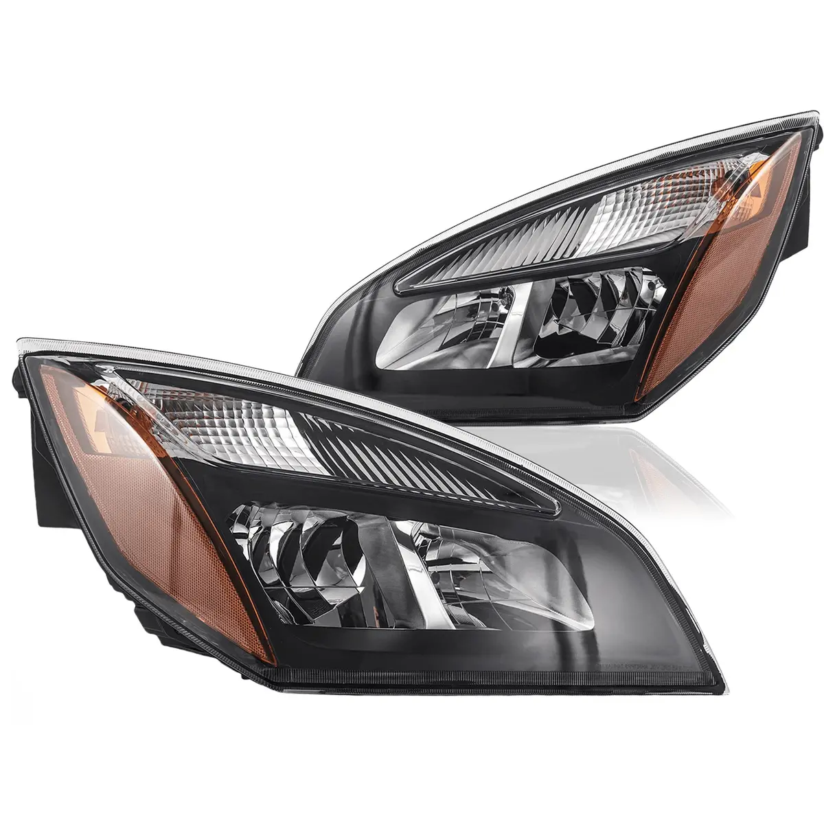 Left Right Side Fit For Freightliner Cascadia 2018-2024 Headlight W/ Bulb Pair 1