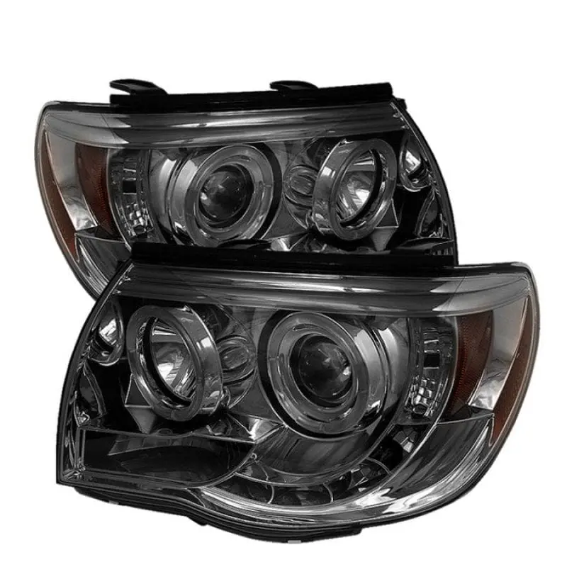 Spyder Toyota Tacoma 05-11 Projector Headlights Led Halo Led Smoke - 5011930 1