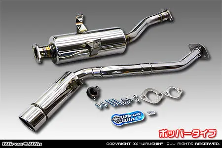 Mitsubishi Minicab Exhaust - Wirus Win Popper Type Muffler - Stainless - U41t, U42t Models - 1990-1999 1