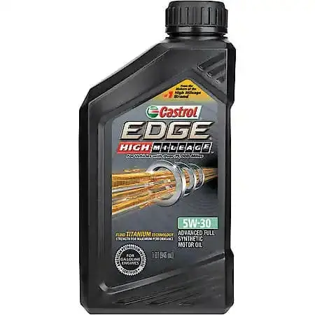 Castrol Edge Full Synthetic High Mileage Motor Oil, 5W-30 (1 Quart) 1