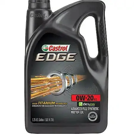 Castrol Edge Full Synthetic Motor Oil, 0W-20 (5 Quart) 1