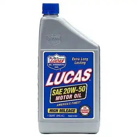 Lucas Oil Products 20W-50 Conventional High Mileage Motor Oil, 1 Quart 1