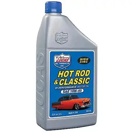 Lucas Oil Products Hot Rod & Classic Car High Zinc 10W-40 Conventional Motor Oil, 1 Quart 1