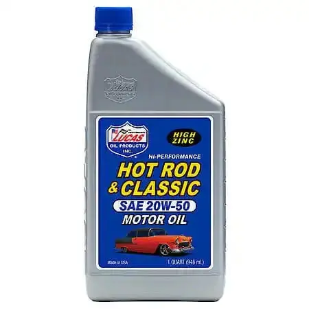 Lucas Oil Products Hot Rod & Classic Car High Zinc 20W-50 Conventional Motor Oil, 1 Quart 1