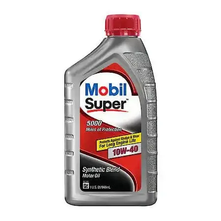 Mobil Super 10W-40 Synthetic Blend Motor Oil, 1 Quart 1