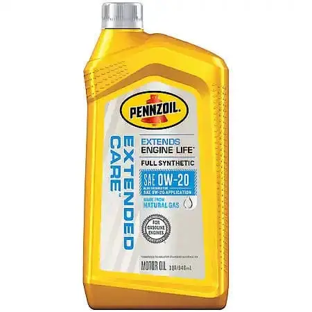 Pennzoil Extended Care 0W-20 Full Synthetic Motor Oil, 1 Quart 1