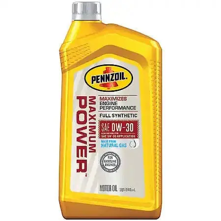 Pennzoil Maximum Power 0W-30 Full Synthetic Motor Oil, 1 Quart 1