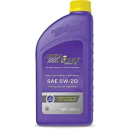 Royal Purple High Performance Sae 5W20 Synthetic Motor Oil, Api Certified, 1 Qt 1