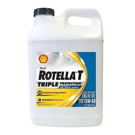 Shell Rotella T Triple Protection 15W-40 Conventional Heavy Duty Diesel Engine Oil, 2.5 Gallon 1