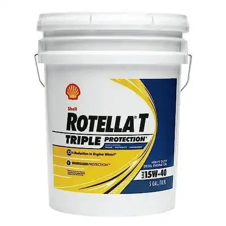 Shell Rotella T Triple Protection 15W-40 Conventional Heavy Duty Diesel Engine Oil, 5 Gallon 1