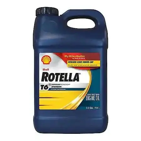 Shell Rotella T6 5W-40 Full Synthetic Heavy Duty Diesel Engine Oil, 2.5 Gallon 1