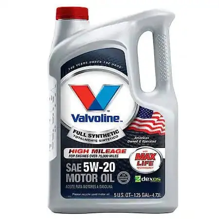 Valvoline Full Synthetic High Mileage With Maxlife Technology 5W-20 Motor Oil: Maximizes Engine Life, 5 Quart 1