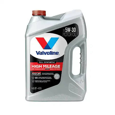 Valvoline Full Synthetic High Mileage With Maxlife Technology 5W-30 Motor Oil: Maximizes Engine Life, 5 Quart 1