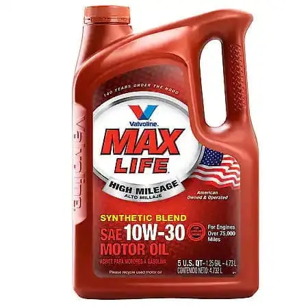 Valvoline High Mileage With Maxlife Technology Synthetic Blend 10W-30 Motor Oil: Maximize Engine Life, 5 Quart 1