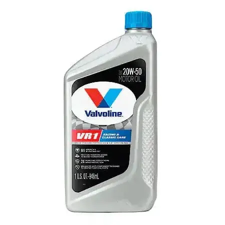 Valvoline Vr1 Conventional 20W-50 Motor Oil: High Performance High Zinc, 1 Quart 1