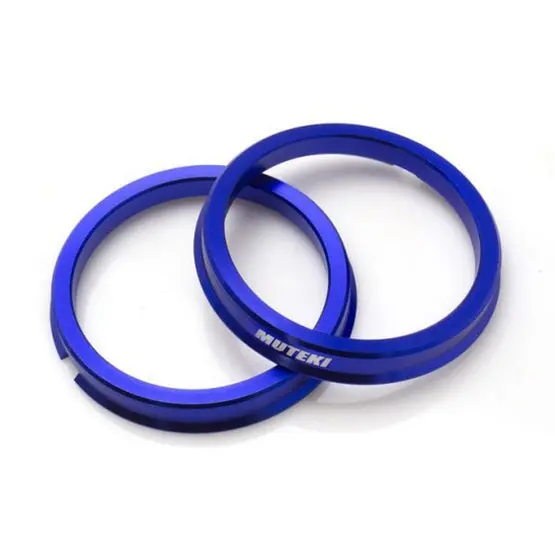 Muteki  73Mm To 64.1Mm Aluminum Hub Centric Rings (Pair/ Blue) 1