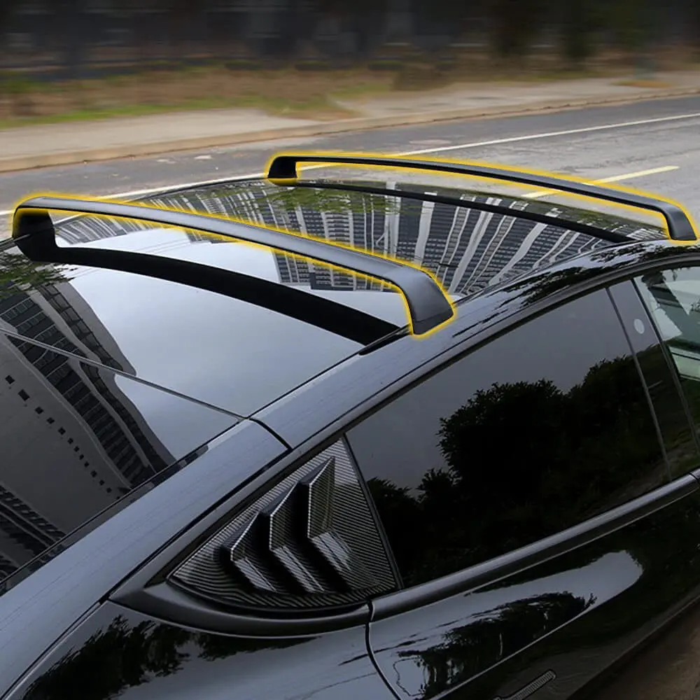 Model 3/Y/Highland 3 Lockable Roof Rack Aluminum Cargo Cross Bars (Set Of 2) 1