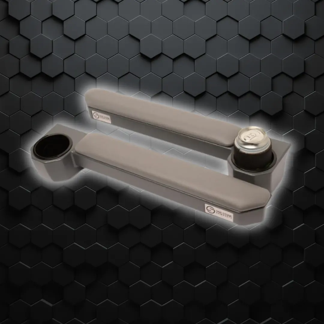 One Stone Armrest | Grey Front Set Pair | 70 Series Landcruiser 1