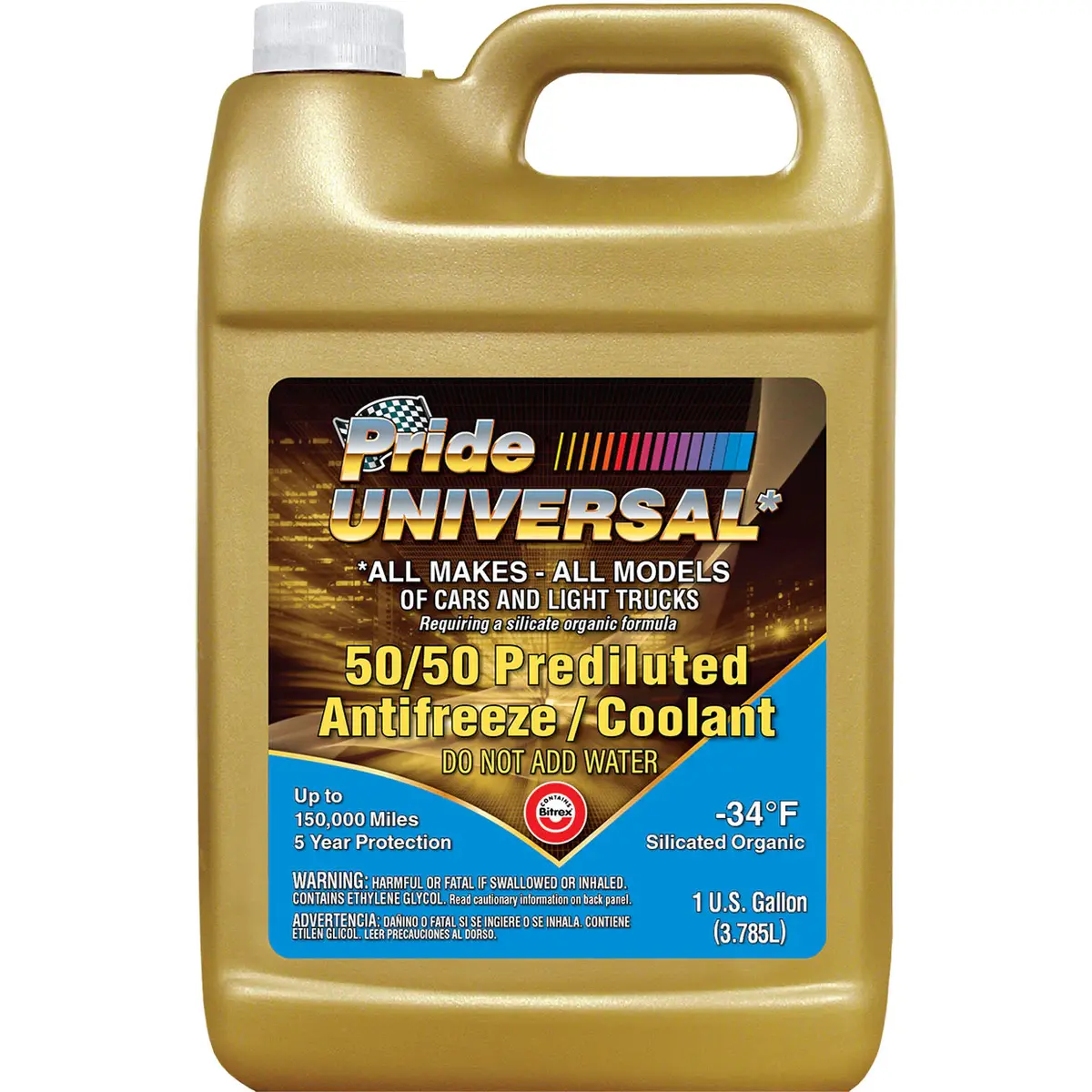 Pride Universal Concentrated Extended Life Antifreeze / Coolant Gold Pride84 1