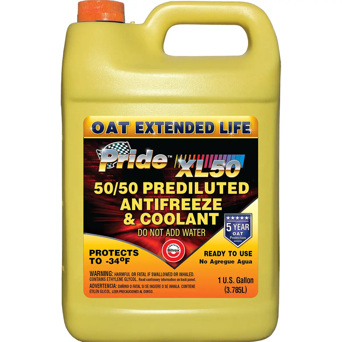 Pride Xl 50 50/50 Prediluted Antifreeze / Coolant Orange Pridexl50 1