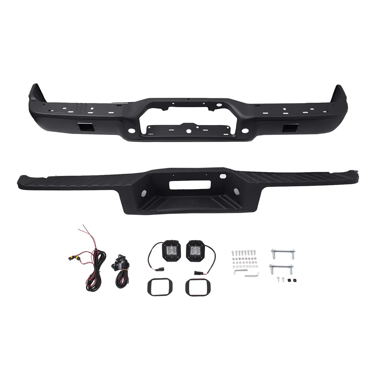 Rear Bumper Assembly Fit For Ford F150 04-06 Fleetside W/ Light W/O Sensor Hole 1