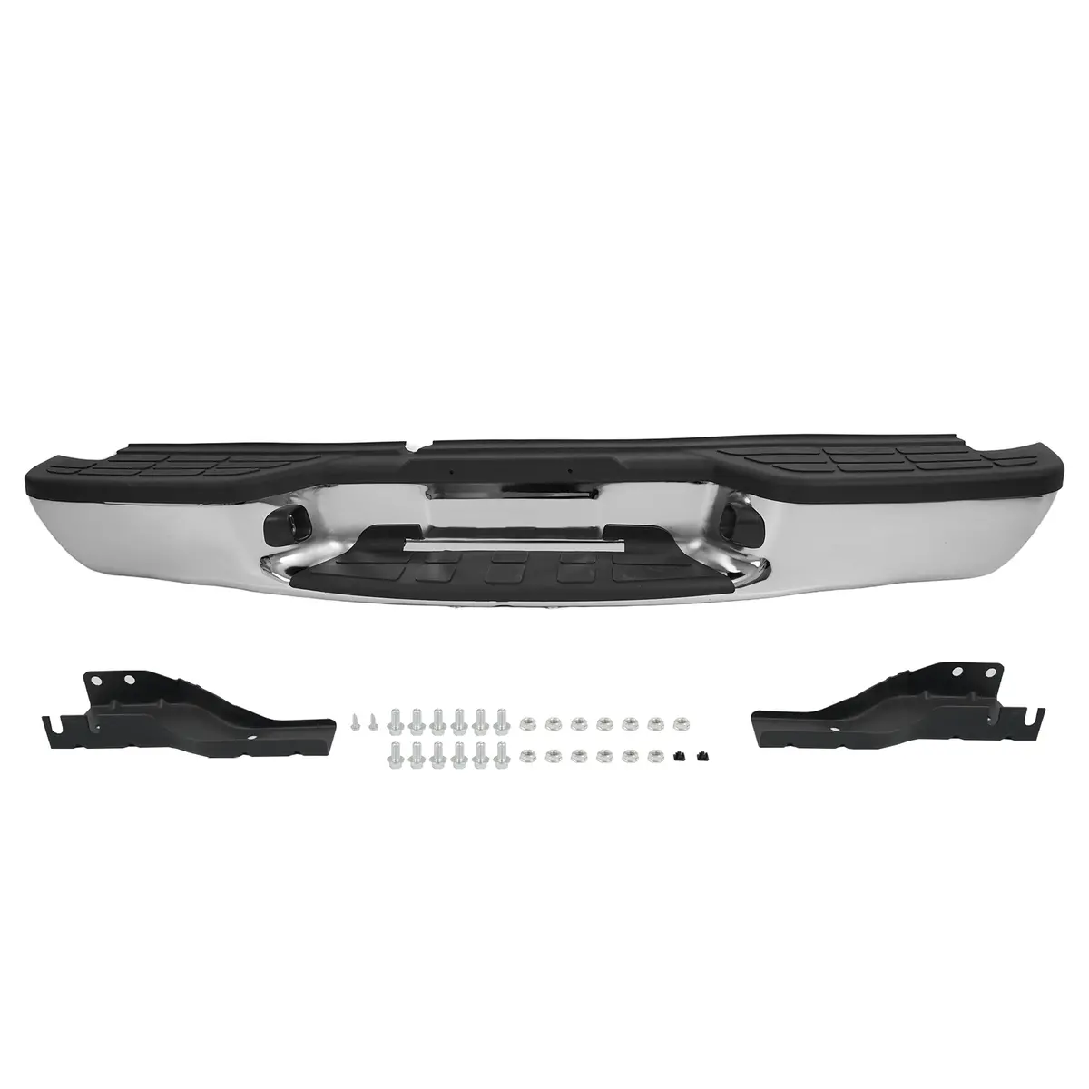 Rear Step Bumper W/O Sensor Holes Chrome Fit For Chevy S10 Gmc Sonoma 1998-2004 1