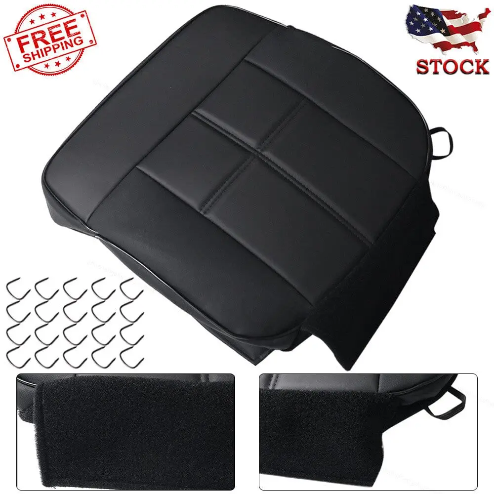 Replacement Vinyl Driver Bottom Seat Cover Fit For Lincoln Mark Lt 2006-08 Black 1
