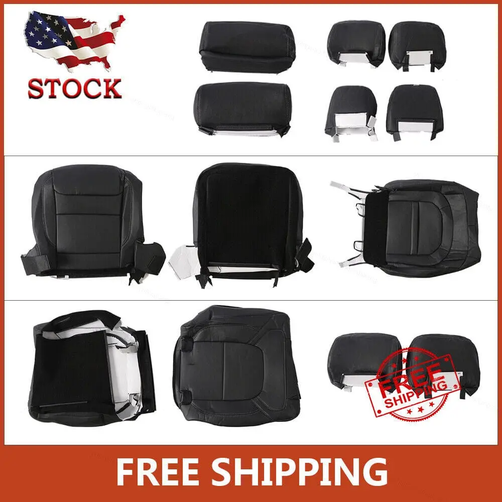 Replacement Vinyl Seat Cover Set Fit For Dodge Ram 1500 20-21 &Mounting Hardware 1