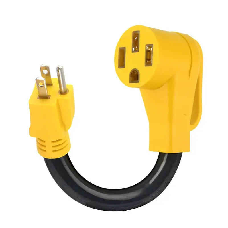 Rv Electrical Power Adapter Cord-15A Male To 50A Female 12Inch Power Cord，Etl Listed 1