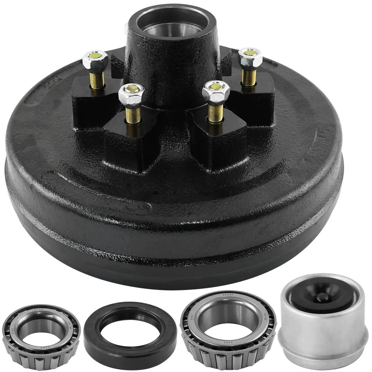 Trailer 6 On 5.5" Hub Drum Kits For 5200-6000 Lbs Axle 1