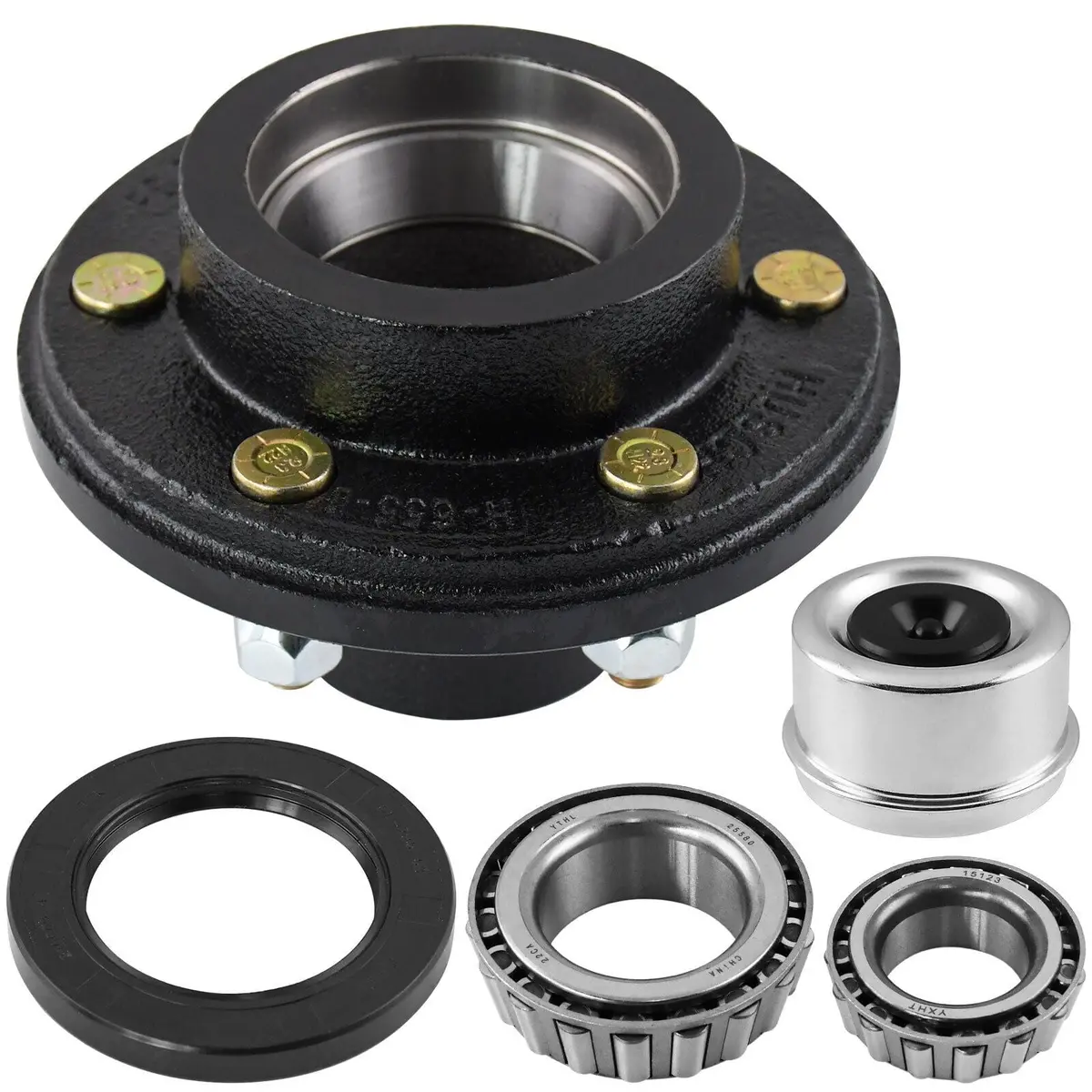 Trailer Hubs Convert Mobile Home With Bearings 6000# 6 Lug 6X5.5 Idler Axle 1