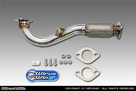 Subaru Sambar Exhaust Front Pipe -  Wirus Win  -  With Catalytic Converter - Stainless - Subaru Sambar Truck - Gdtt1, Gdtt2, Lett1, Lett2, Models -2001-2012 1