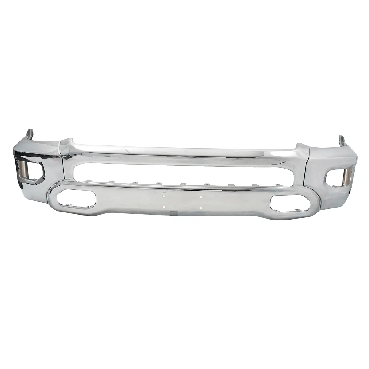 Steel Front Bumper Face Bar Fit For Ram 1500 19-24 Chrome W/Fog Light Holes 1