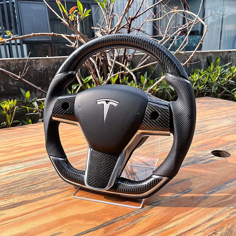 Model 3/ Y Modification Customize Round Heating Steering Wheel 1