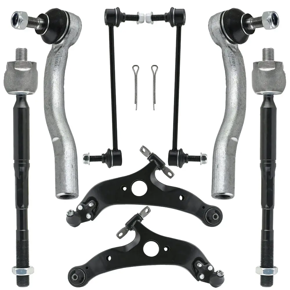 Toyota Sienna Front Control Arms Tie Rods Kit 2004-2010 Awd/Fwd Suspension Set 1