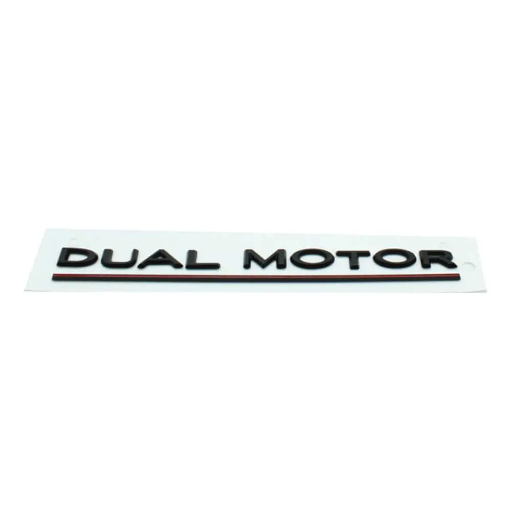 Tesla Dual Motor Matte Black Emblem For Model 3 & Y Rear Trunk Badge 1
