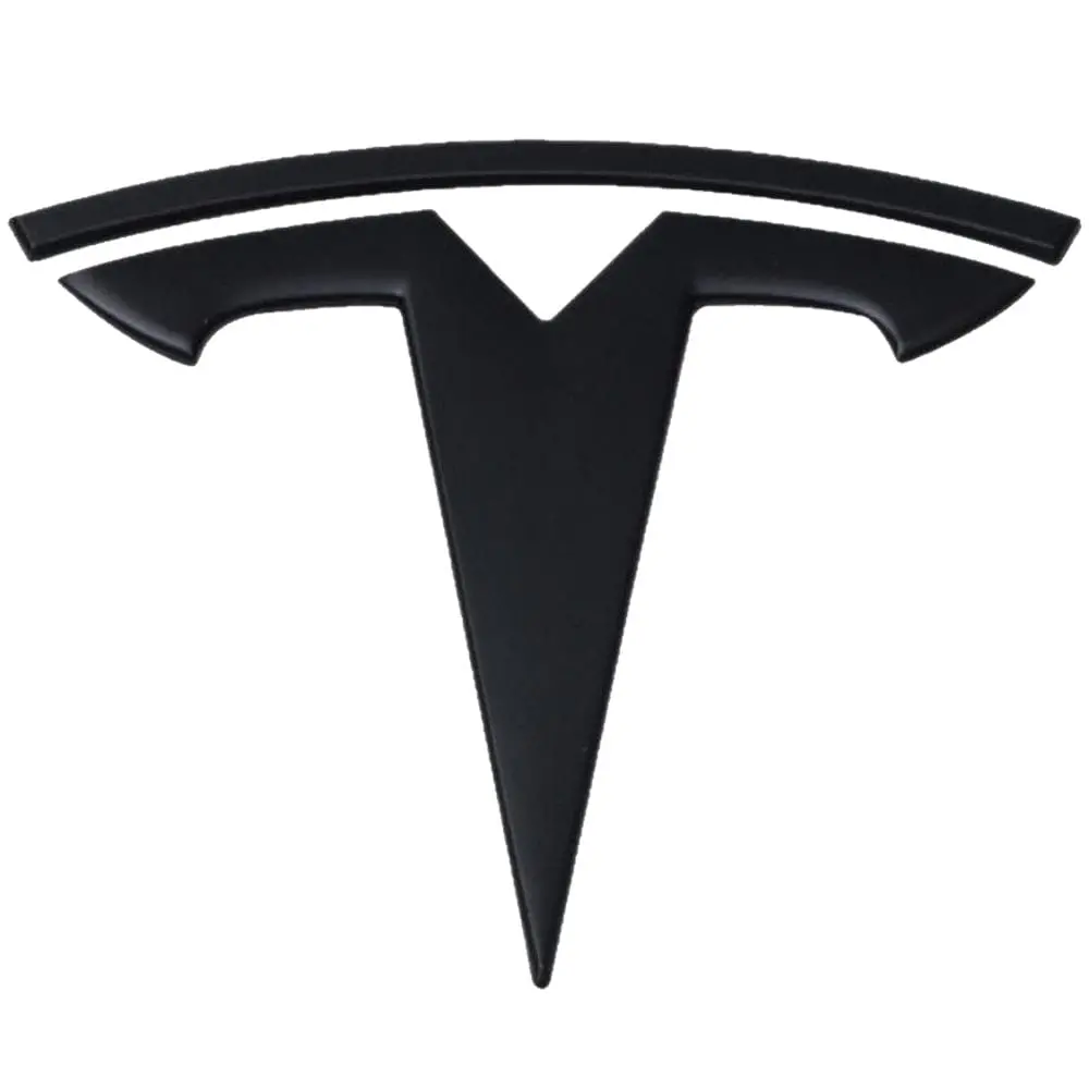 Tesla Model Y Front Hood Emblem Matte Black Frunk T Badge Upgrade 1