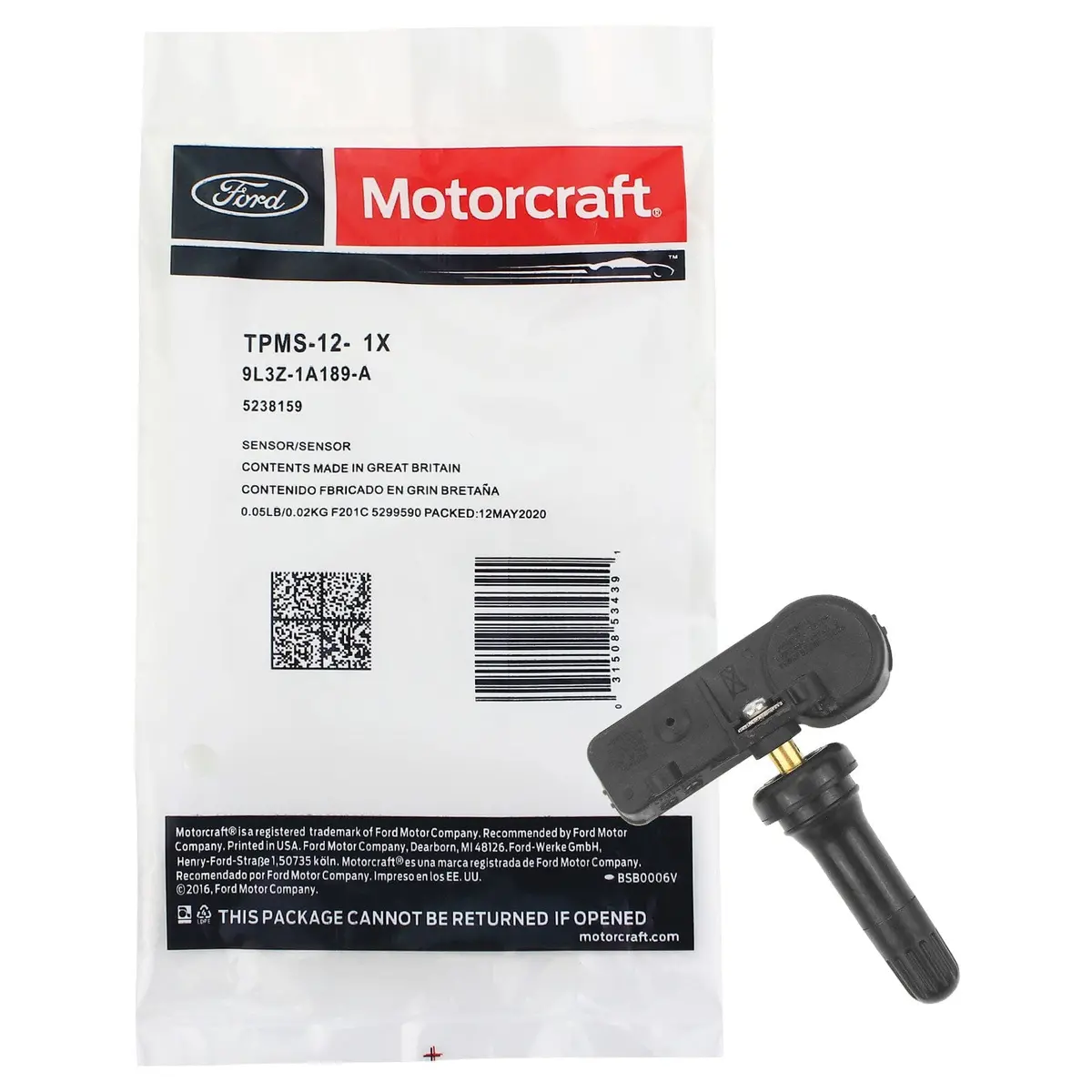 Motorcraft Tpms-12 Tire Pressure Monitor Sensor 9L3z1a189a Ford F150 E150 Linccoln 1