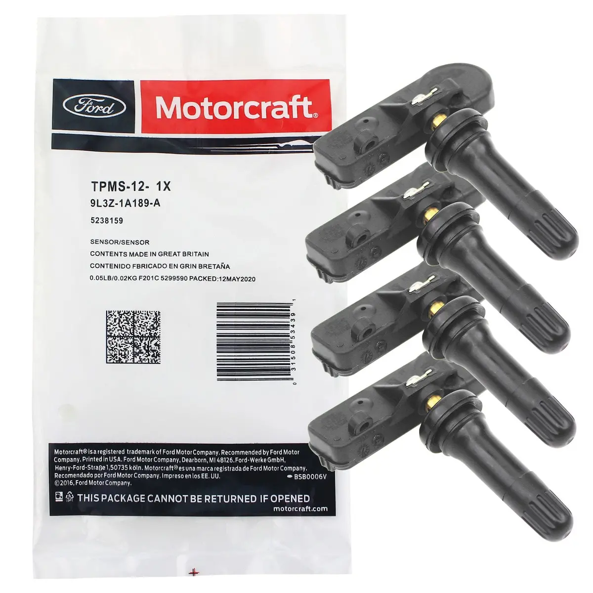Motorcraft Tpms-12 Tire Pressure Sensor Ford Lincoln 9L3z1a189a 4Pcs 1