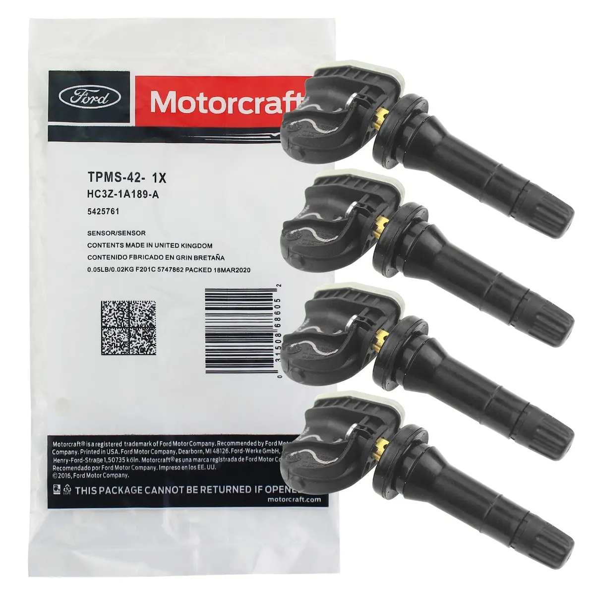Motorcraft Tpms-42 Tpms Tire Pressure Monitor Sensor Kit 4 Pcs 1