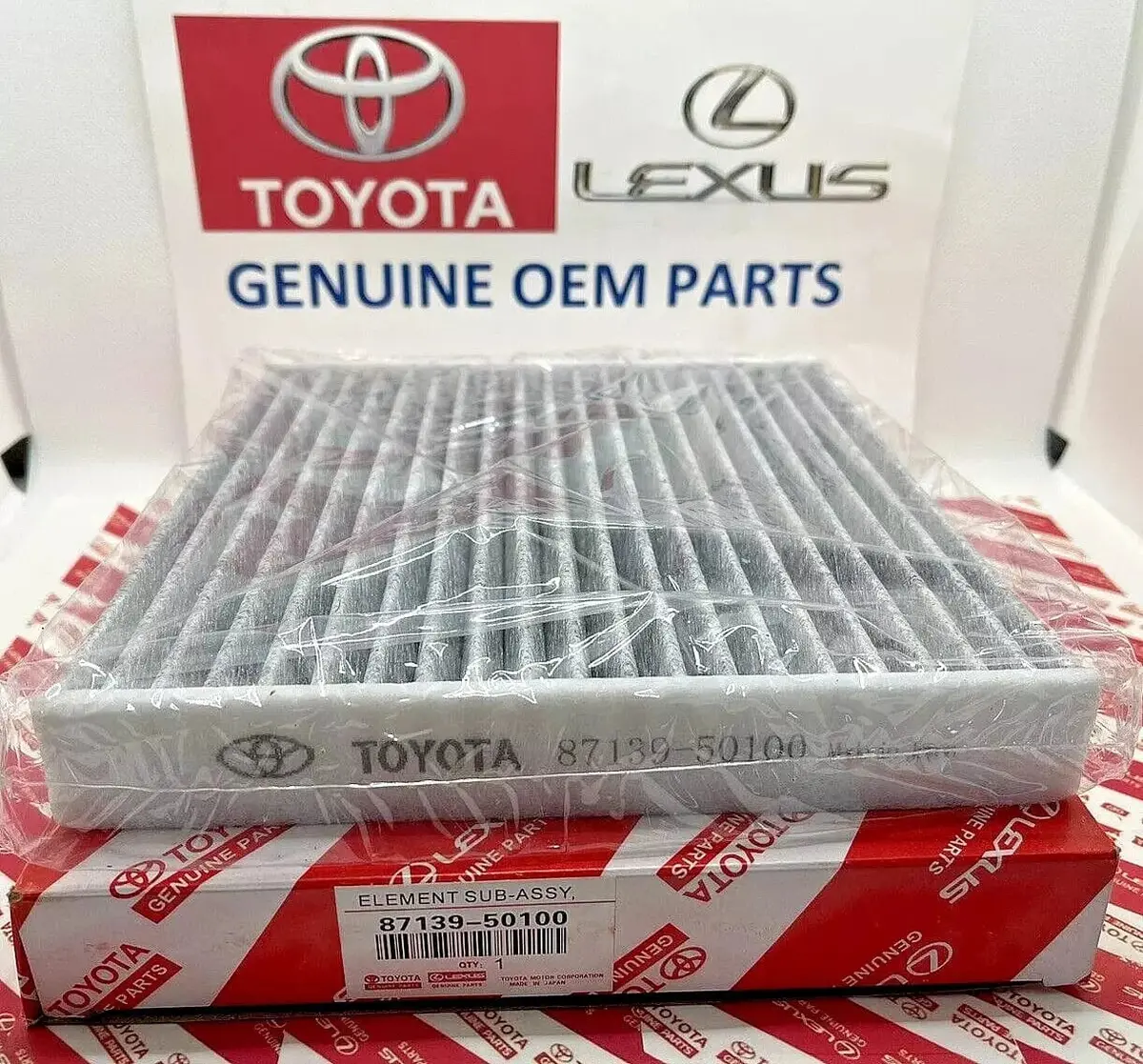 Toyota Genuine Oem Cabin Air Filter 87139-50100 For 2008-2022 Models 1