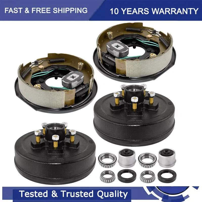 Trailer Hub Drum Kits With 10"X2-1/4" Electric Brakes For 3500 Lbs Axle 5 On 5 1