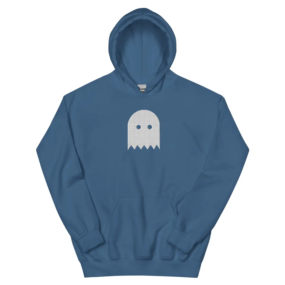 Indigo Blue Oiwa Embroidered Plush Hoodie 1